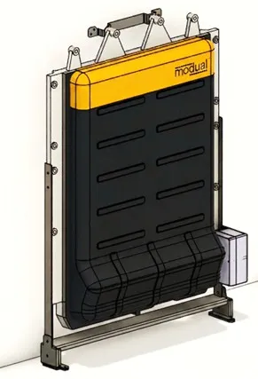 Battery pack mounted on the wall